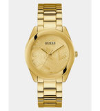  Shop Authentic Guess Cubed Analog Gold Dial Gold Steel Strap Watch For Women - GW0606L2 - Luxxuri