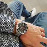  Shop Authentic Guess Circuit Chronograph Black Dial Silver Steel Strap Watch For Men - W0968G1 - Luxxuri