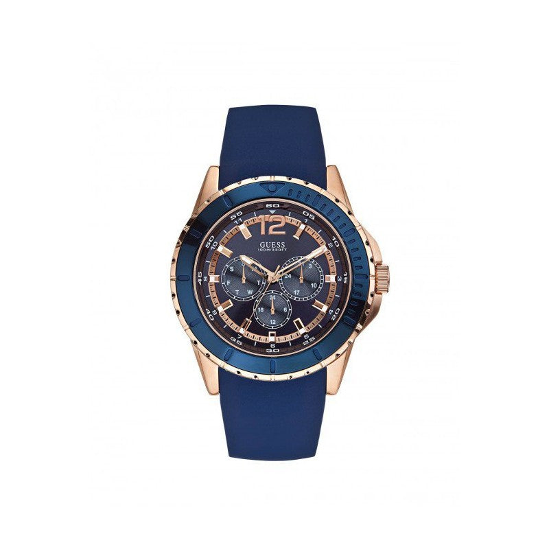  Shop Authentic Guess Maverick Blue Dial Blue Rubber Strap Watch for Men - W0485G1 - Luxxuri