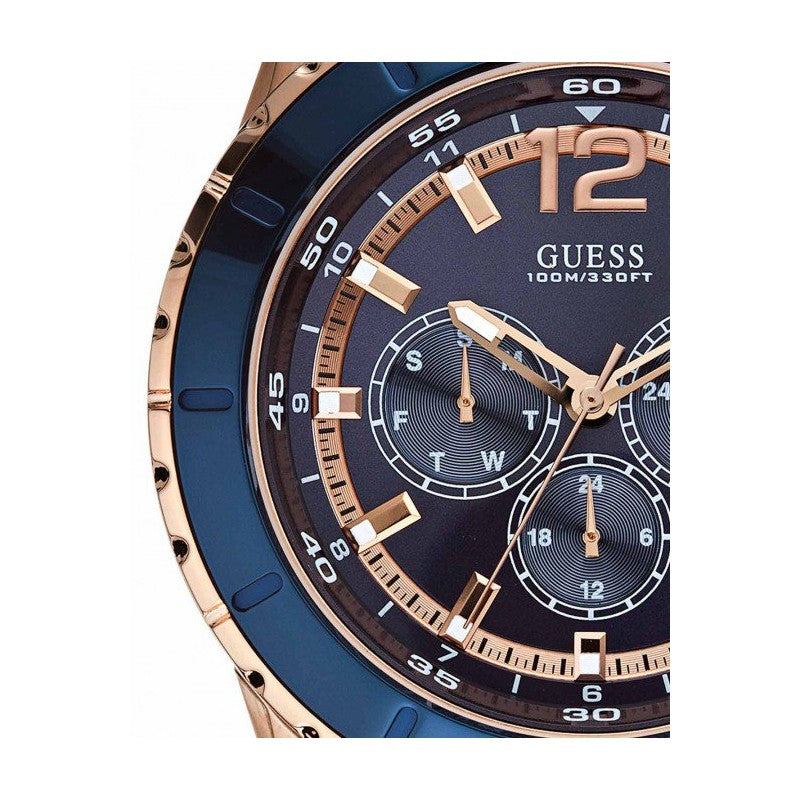  Shop Authentic Guess Maverick Blue Dial Blue Rubber Strap Watch for Men - W0485G1 - Luxxuri
