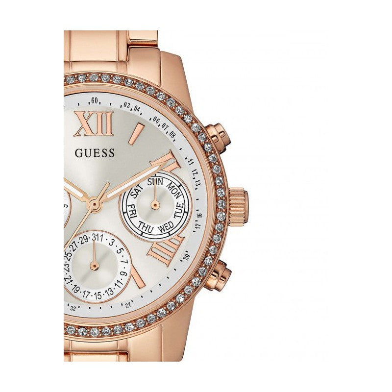  Shop Authentic Guess Mini Surprise Analog Silver Dial Rose Gold Steel Strap Watch For Women - W0623L2 - Luxxuri