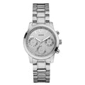  Shop Authentic Guess Mini Sunrise Silver Dial Silver Steel Strap Watch For Women - W0448L1 - Luxxuri