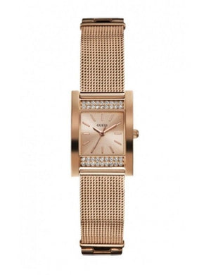  Shop Authentic Guess Nouveau Diamonds Rose Gold Dial Rose Gold Mesh Bracelet Watch for Women - W0127L3 - Luxxuri