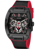  Shop Authentic Guess Phoenix Multifunction Black Dial Black & Red Rubber Strap Watch for Men - GW0202G7 - Luxxuri