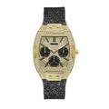  Shop Authentic Guess Raven Diamonds Champagne Dial Black Rubber Strap Watch For Women - GW0105L2 - Luxxuri