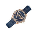  Shop Authentic Guess Little Flirt Quartz Blue Dial Blue Leather Strap Watch For Women - W0456L6 - Luxxuri