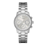  Shop Authentic Guess Mini Sunrise Chronograph Quartz Silver Dial Silver Steel Strap Watch For Women - W0623L1 - Luxxuri