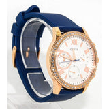  Shop Authentic Guess Solar White Rose Gold Dial Blue Rubber Strap Watch For Women - W1135L3 - Luxxuri
