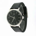  Shop Authentic Calvin Klein Surround Black Dial Black Leather Strap Watch for Men - K3W211C1 - Luxxuri