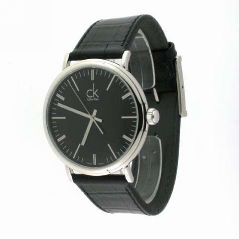  Shop Authentic Calvin Klein Surround Black Dial Black Leather Strap Watch for Men - K3W211C1 - Luxxuri