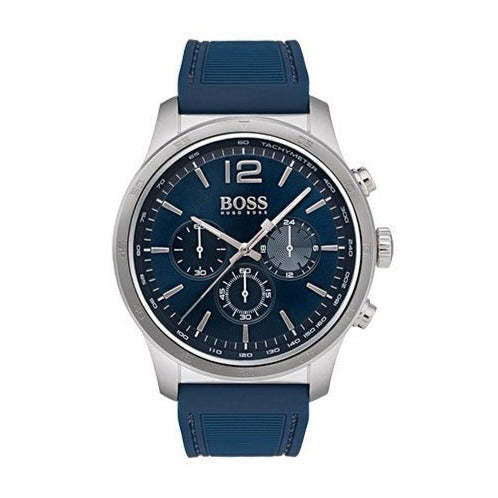  Shop Authentic Hugo Boss Professional Chronograph Blue Dial Blue Silicone Strap Watch for Men - 1513526 - Luxxuri