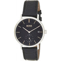  Shop Authentic Hugo Boss Corporal Black Dial Black Leather Strap Watch for Men - 1513638 - Luxxuri