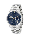  Shop Authentic Maserati Ricordo Chronograph Blue Dial Silver Steel Strap Watch For Men - R8873633001 - Luxxuri