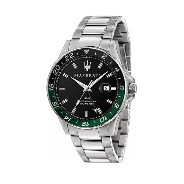  Shop Authentic Maserati SFIDA Chronograph Black Dial Silver Steel Strap Watch For Men - R8853140005 - Luxxuri