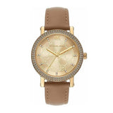  Shop Authentic Michael Kors Corey Analog Gold Dial Brown Leather Strap Watch for Women - MK2986 - Luxxuri