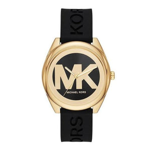  Shop Authentic Michael Kors Janelle Quartz Black Dial Black Rubber Strap Watch For Women - MK7313 - Luxxuri