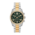  Shop Authentic Michael Kors Lexington Chronograph Green Dial Two Tone Steel Strap Watch For Women - MK7303 - Luxxuri