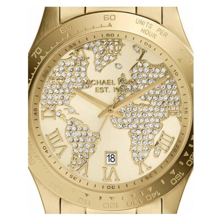  Shop Authentic Michael Kors Layton Chronograph Gold Dial Gold Steel Strap Watch for Women - MK5959 - Luxxuri