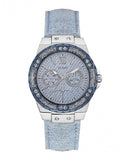  Shop Authentic Guess Limelight Quartz Blue Dial Blue Leather Strap Watch For Men - W0775l1 - Luxxuri