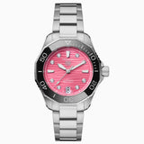  Shop Authentic Tag Heuer Aquaracer Professional 300 Automatic Diamonds Pink Dial Silver Steel Strap Watch for Women - WBP231J.BA0618 - Luxxuri
