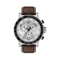  Shop Authentic Tissot Supersport Chrono Silver Dial Brown Leather Strap Watch for Men - T125.617.16.031.00 - Luxxuri