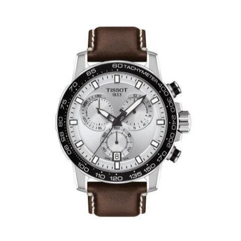  Shop Authentic Tissot Supersport Chrono Silver Dial Brown Leather Strap Watch for Men - T125.617.16.031.00 - Luxxuri