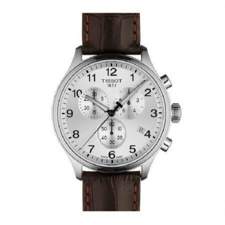  Shop Authentic Tissot T Sport Chrono XL Classic Silver Dial Brown Leather Strap Watch For Men - T116.617.16.037.00 - Luxxuri
