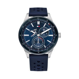  Shop Authentic Tommy Hilfiger Austin Quartz Blue Dial Blue Rubber Strap Watch for Men - 1791635 - Luxxuri