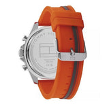  Shop Authentic Tommy Hilfiger Clark Chronograph Grey Dial Orange Rubber Strap Watch For Men - 1792084 - Luxxuri