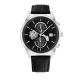 Shop Authentic Tommy Hilfiger Weston Chronograph Black Dial Black Leather Strap Watch For Men - 1710502 - Luxxuri