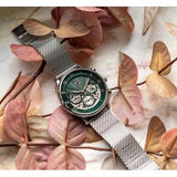  Shop Authentic Tommy Hilfiger Legend Chronograph Green Dial Silver Mesh Bracelet Watch For Men - 1710567 - Luxxuri
