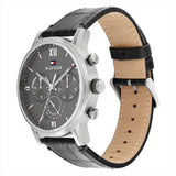  Shop Authentic Tommy Hilfiger Evan Black Dial Black Leather Strap Watch for Men - 1710395 - Luxxuri