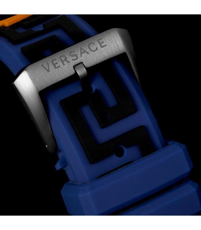  Shop Authentic Versace Iconic Dominus Chronograph Blue Dial Blue Rubber Strap Watch For Men - VE6H00323 - Luxxuri