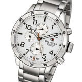  Shop Authentic Tommy Hilfiger Trent Multifunction White Dial Silver Steel Strap Watch for Men - 1791140 - Luxxuri