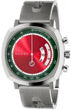  Shop Authentic Gucci Grip Quartz Chronograph Red Dial Silver Steel Strap Watch For Men - YA157303 - Luxxuri