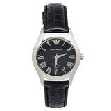  Shop Authentic Emporio Armani Velente Black Dial Black Leather Strap Watch For Women - AR0644 - Luxxuri