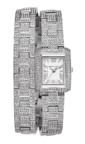  Shop Authentic Michael Kors Emery Pave Double Wrap Crystals White Dial Silver Steel Strap Watch for Women - MK4836 - Luxxuri