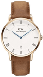  Shop Authentic Daniel Wellington Dapper Durham White Dial Brown Leather Strap Watch For Men - DW00100115 - Luxxuri