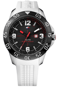  Shop Authentic Tommy Hilfiger Sport Black Dial White Rubber Strap Watch for Men - 1790986 - Luxxuri