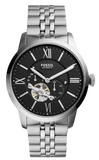 Shop Authentic Fossil Townsman Black Dial Silver Steel Strap Watch for Men - ME3107 - Luxxuri