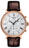  Shop Authentic Tissot Carson Premium Chronograph Silver Dial Brown Leather Strap Watch For Men - T122.417.36.033.00 - Luxxuri