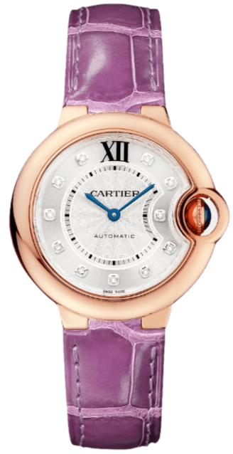  Shop Authentic Cartier Ballon Bleu Diamonds White Dial Pink Leather Strap Watch for Women - WE902050 - Luxxuri