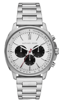 Michael Kors Sullivan Quartz White Dial Silver Steel Strap Watch For Men - MK8968