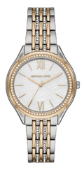  Shop Authentic Michael Kors Mindy Three Hand White Dial Two Tone Steel Strap Watch For Women - MK7084 - Luxxuri