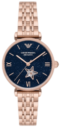 Shop Authentic Emporio Armani Meccanico Crystals Black Dial Rose Gold Steel Strap Watch For Women - AR60043 - Luxxuri
