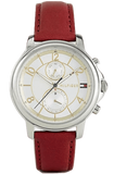  Shop Authentic Tommy Hilfiger Claudia White Dial Red Leather Strap Watch for Women - 1781816 - Luxxuri