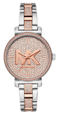  Shop Authentic Michael Kors Sofie Crystals Glitz Rose Gold Dial Two Tone Steel Strap Watch For Women - MK4446 - Luxxuri