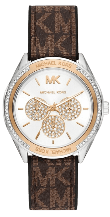  Shop Authentic Michael Kors Jessa Multifunction Silver Dial Brown Leather Strap Watch For Women - MK7205 - Luxxuri