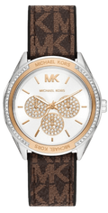  Shop Authentic Michael Kors Jessa Multifunction Silver Dial Brown Leather Strap Watch For Women - MK7205 - Luxxuri