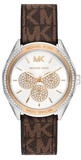  Shop Authentic Michael Kors Jessa Multifunction Silver Dial Brown Leather Strap Watch For Women - MK7205 - Luxxuri
